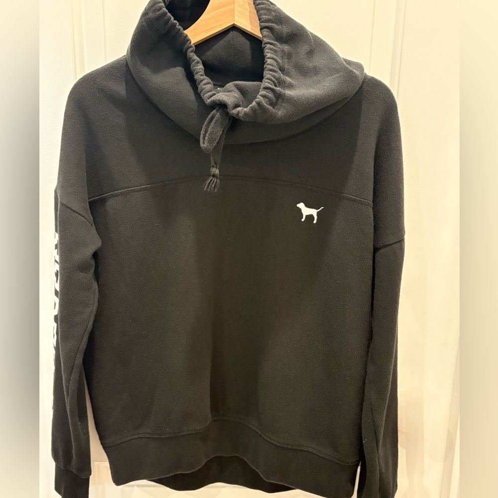 Victoria’s Secret PINK Black Fleece Hoodie Size S